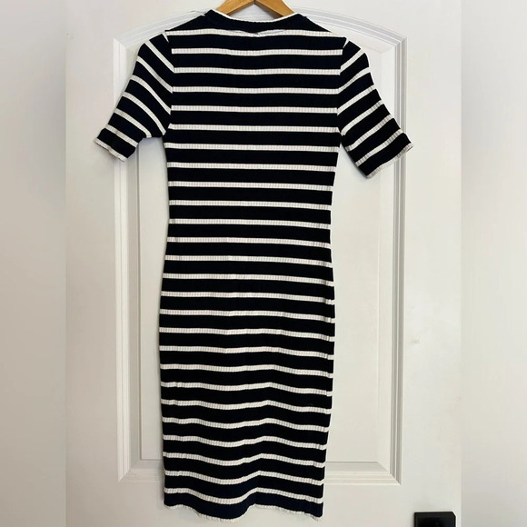 Banana Republic Striped Stretchy Midi Dress - Picture 3 of 7